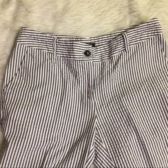 Willi Smith Pants - [Willi Smith] Blue and White Seersucker Slacks